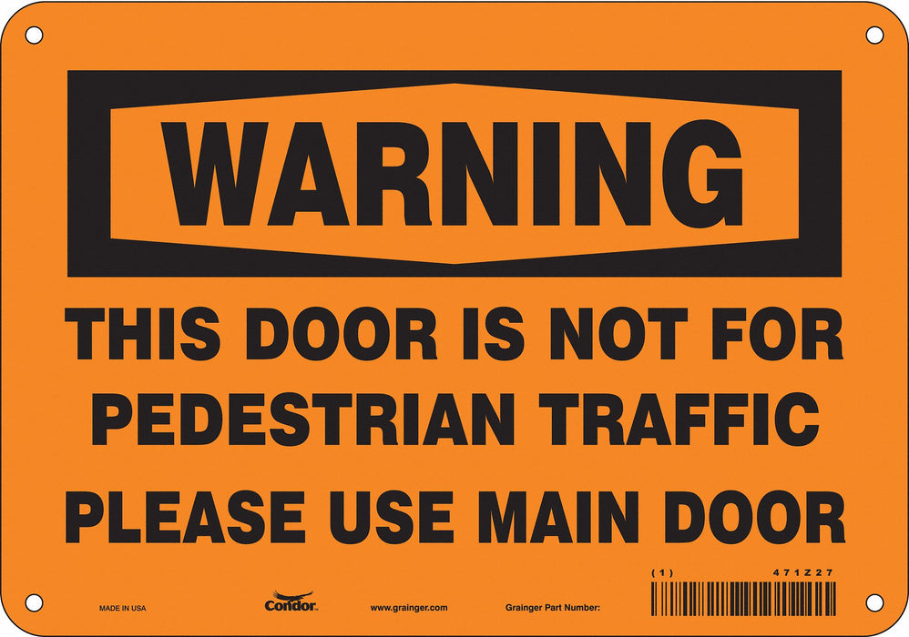 Safety Sign 7 in x 10 in Aluminum
