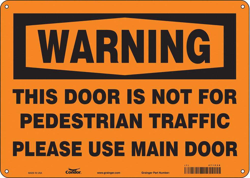 Safety Sign 10 in x 14 in Aluminum