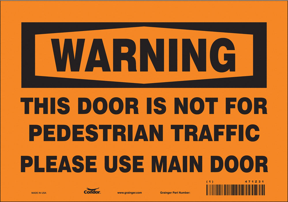 Safety Sign 7 in x 10 in Vinyl