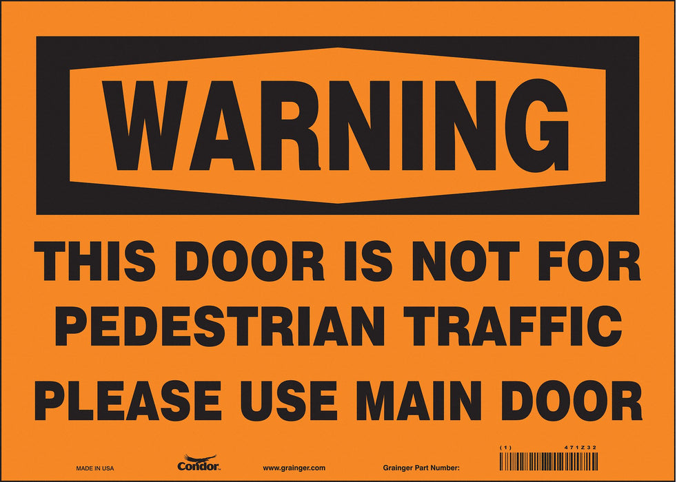Safety Sign 10 in x 14 in Vinyl