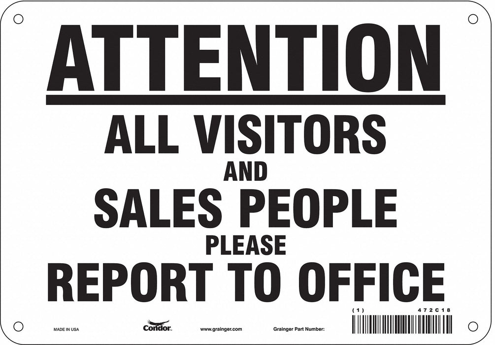 Safety Sign 7 in x 10 in Aluminum