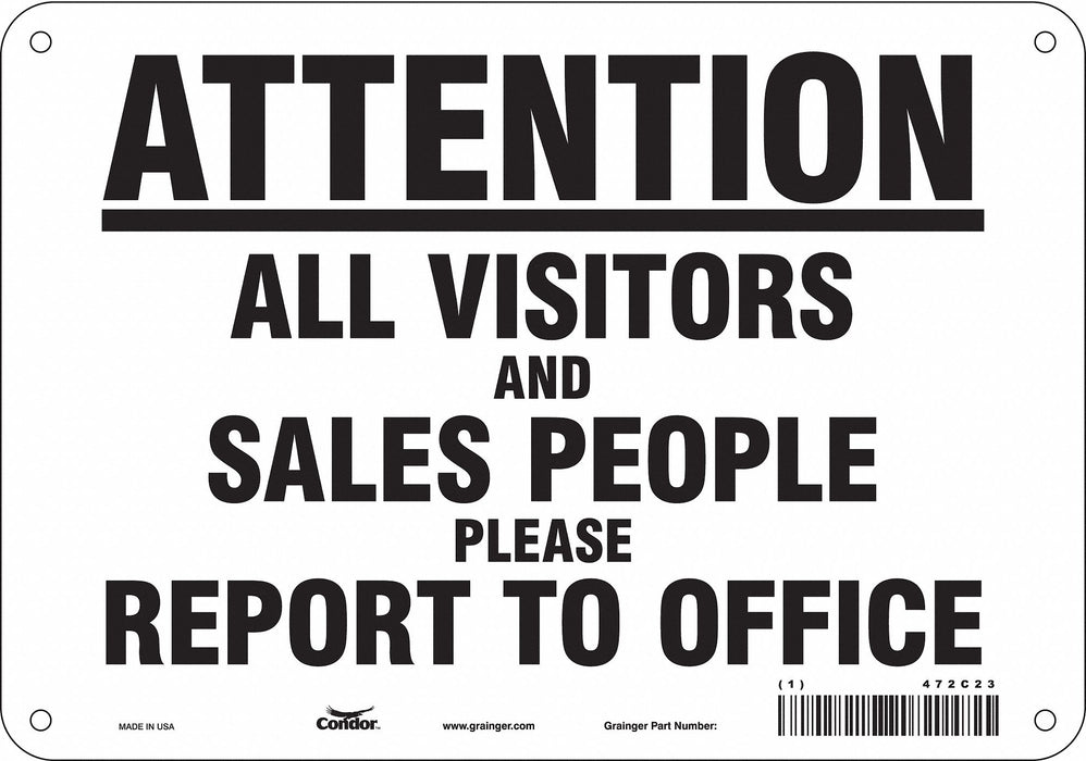 Safety Sign 7 in x 10 in Polyethylene