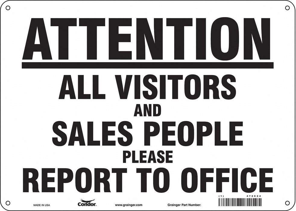 Safety Sign 10 in x 14 in Polyethylene
