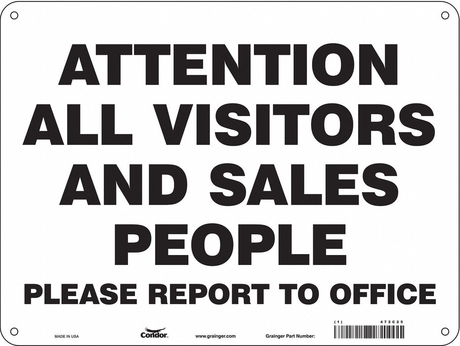 Safety Sign 18 in x 24 in Polyethylene