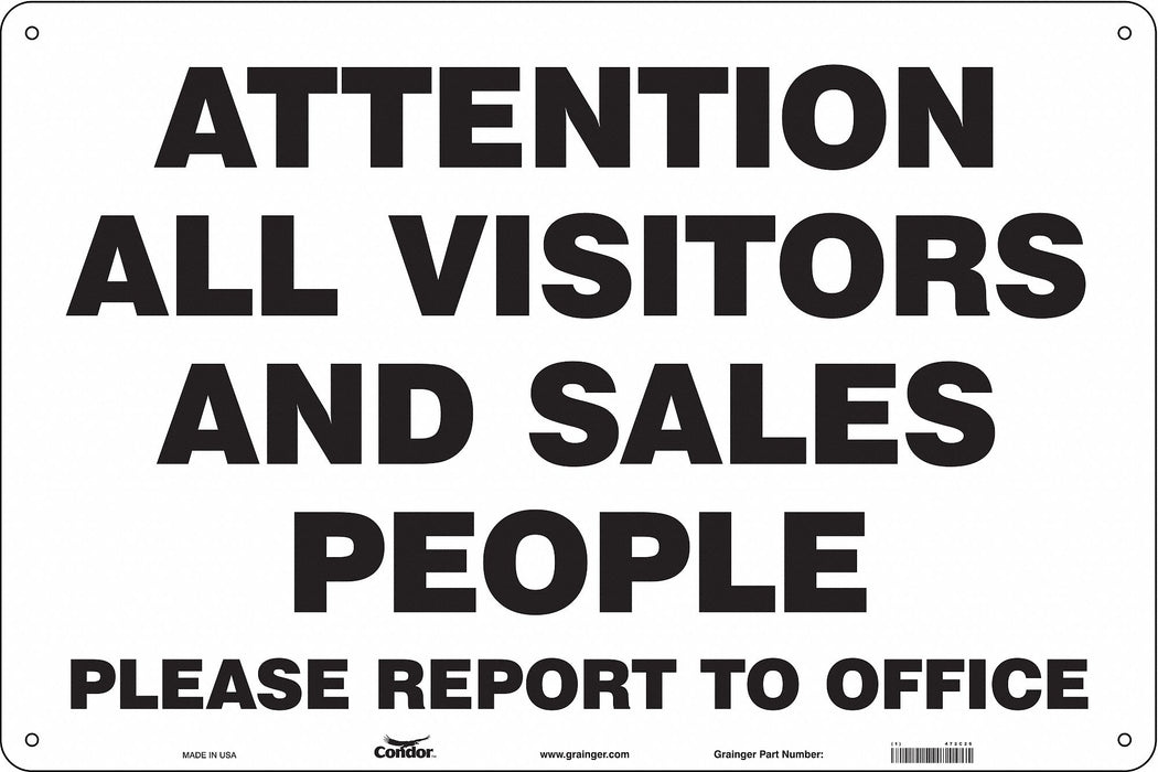 Safety Sign 24 in x 36 in Polyethylene