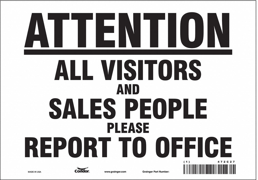 Safety Sign 7 in x 10 in Vinyl