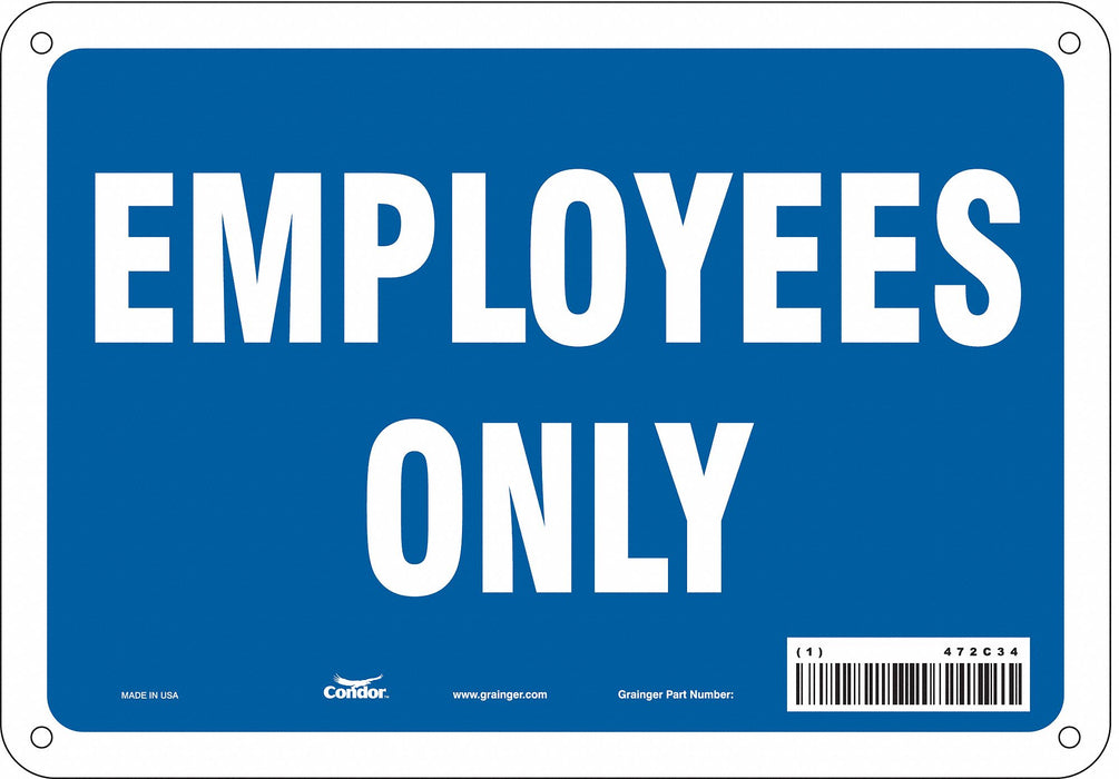 Safety Sign 7 in x 10 in Aluminum