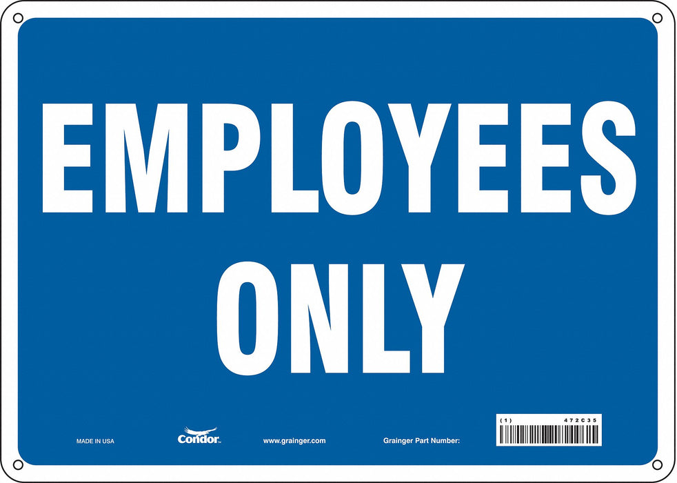 Safety Sign 10 inx14 in Aluminum