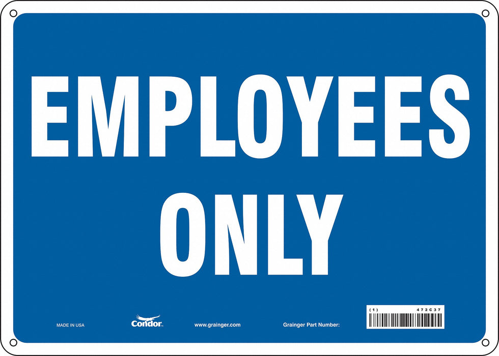 Safety Sign 10 inx14 in Polyethylene