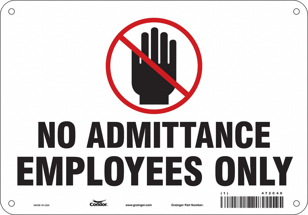 Safety Sign 7 in H x 10 in W Aluminum