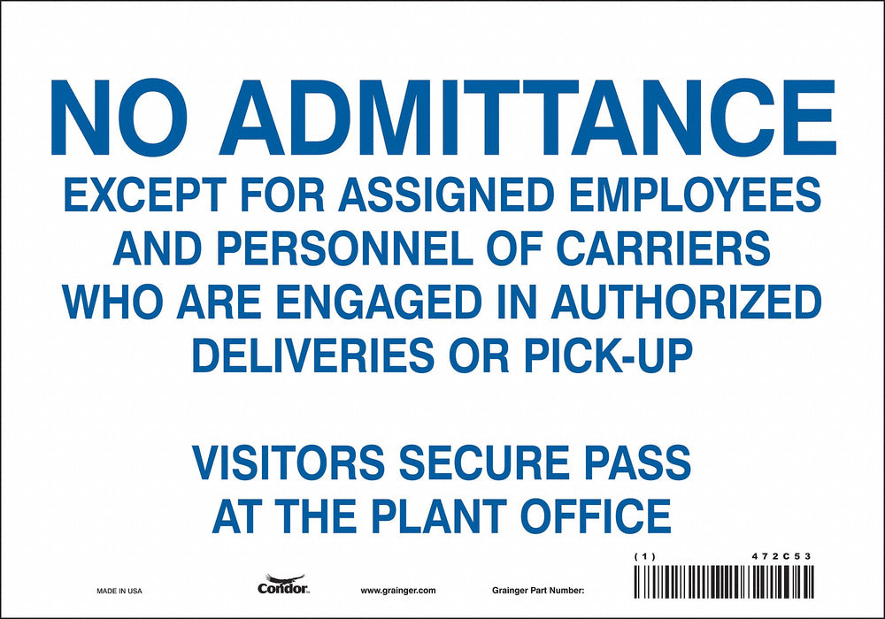 Safety Sign 7 inx10 in Vinyl