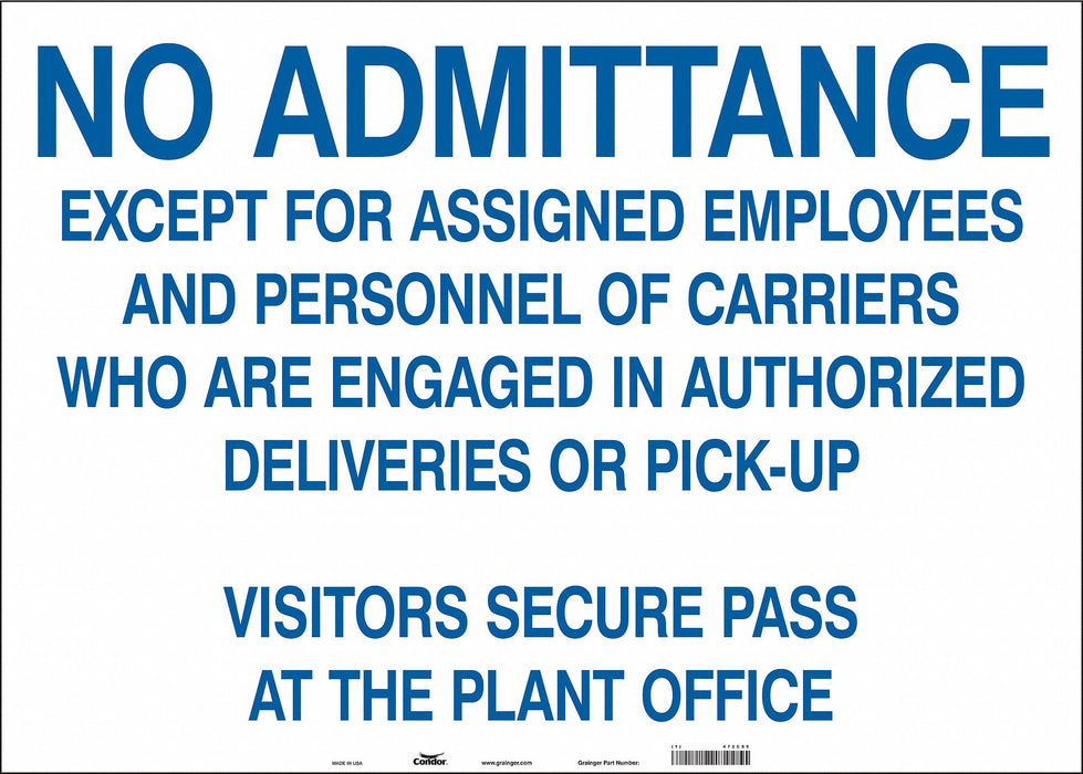 Safety Sign 20 in x 28 in Vinyl