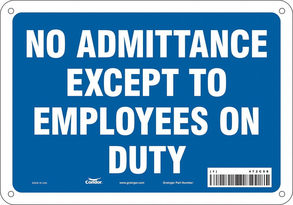 Safety Sign 7 in x 10 in Polyethylene