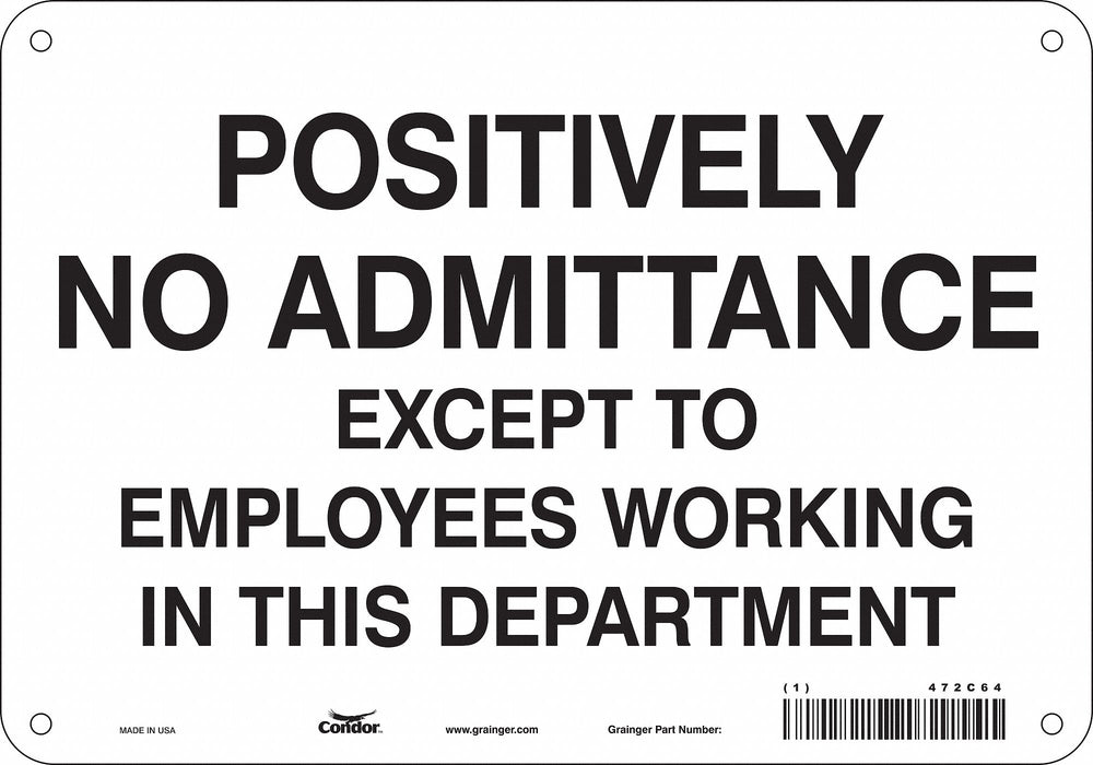 Safety Sign 7 in x 10 in Polyethylene