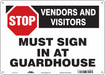 Safety Sign 10 in x 14 in Aluminum
