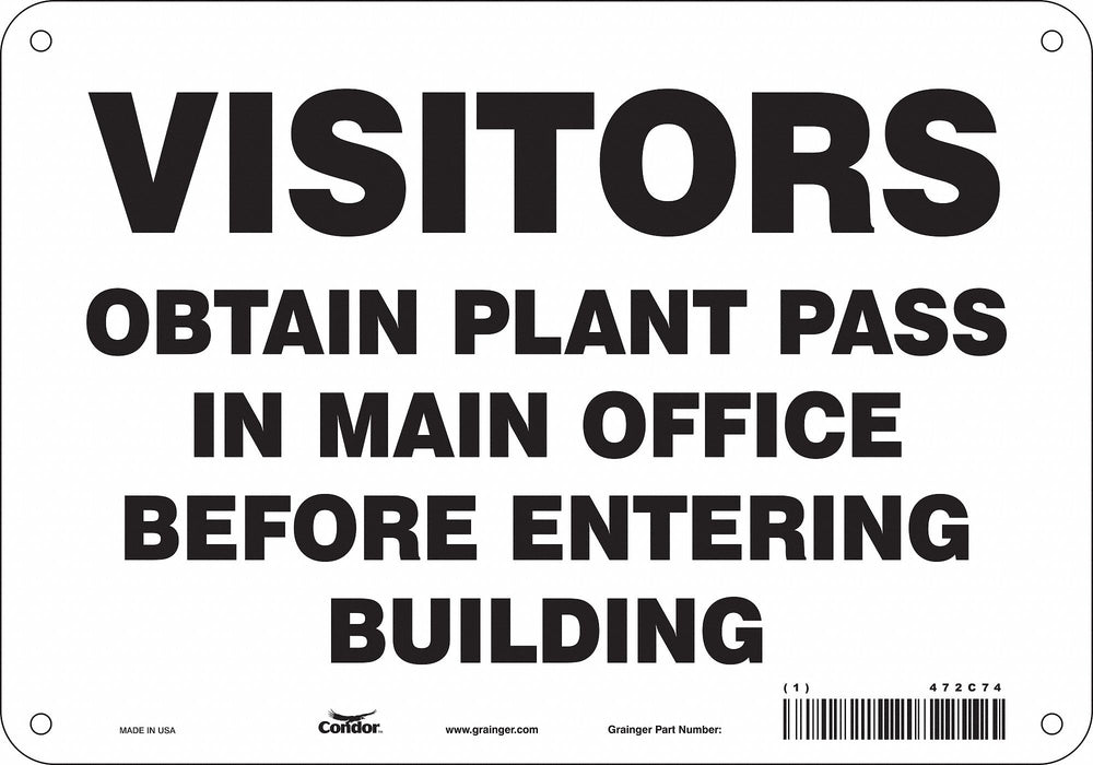 Safety Sign 7 in x 10 in Aluminum