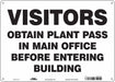 Safety Sign 10 in x 14 in Aluminum