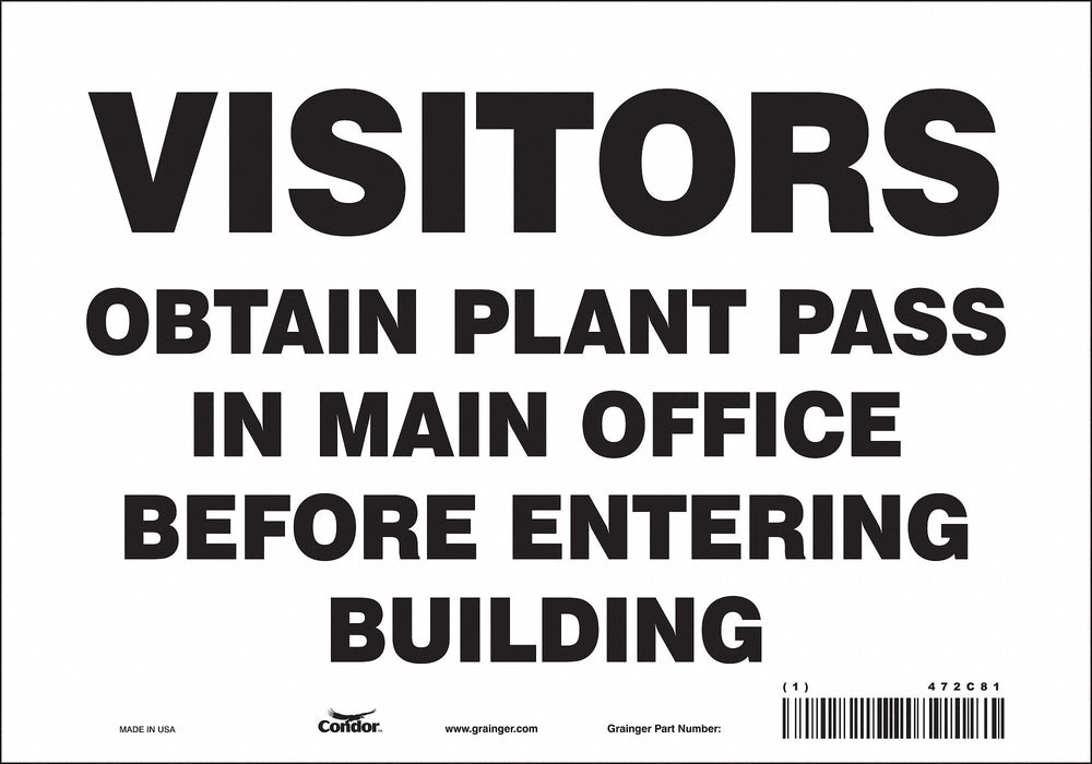 Safety Sign 7 in x 10 in Vinyl