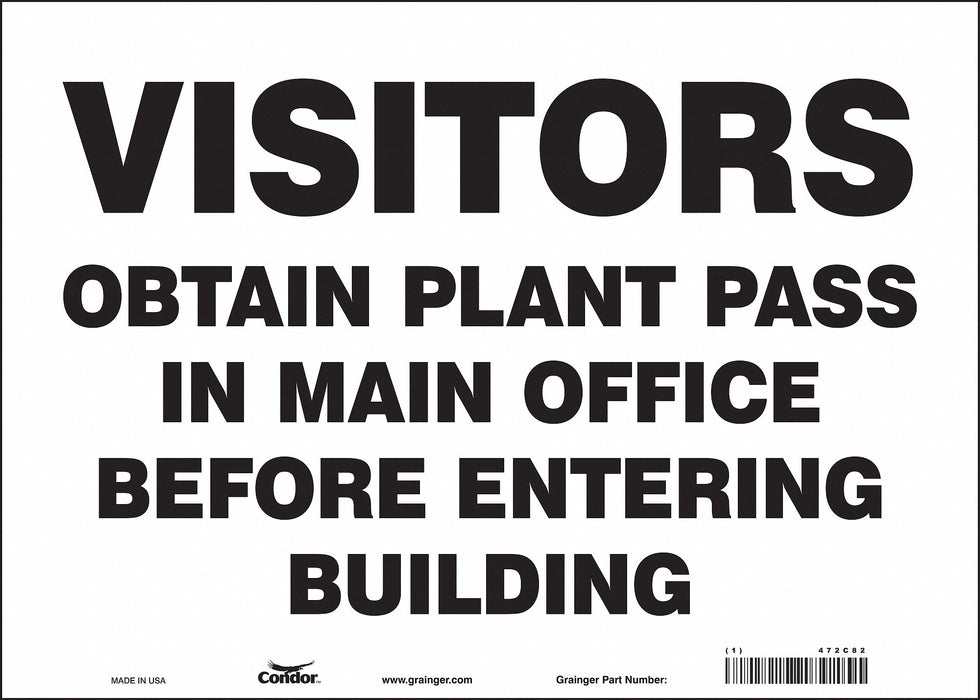 Safety Sign 10 in x 14 in Vinyl