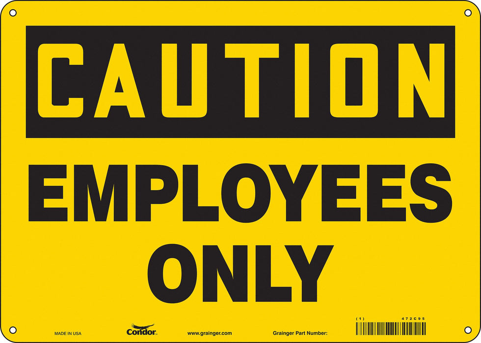 Safety Sign 10 inx14 in Aluminum