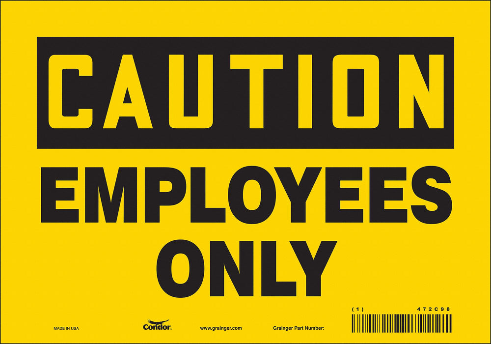 Safety Sign 7 inx10 in Vinyl