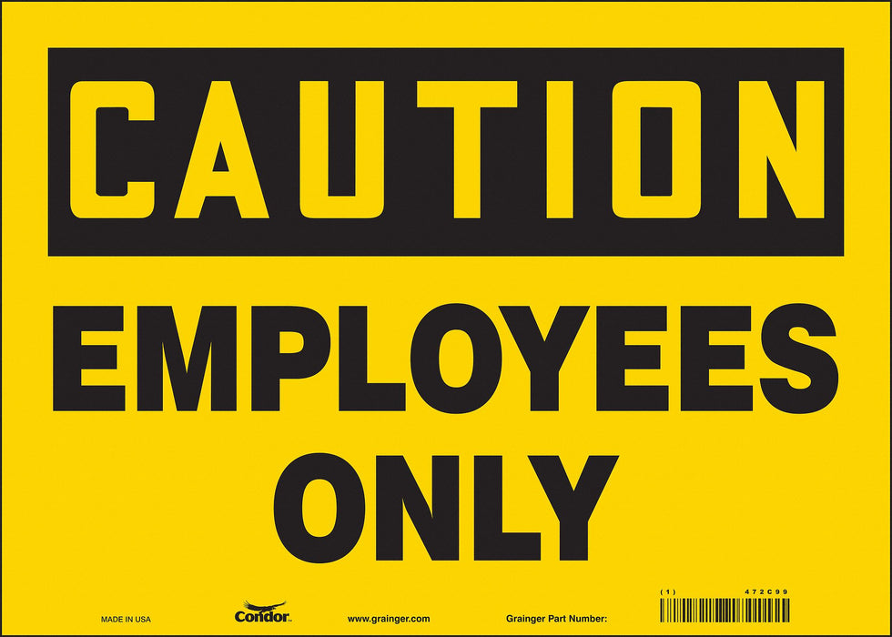 Safety Sign 10 inx14 in Vinyl