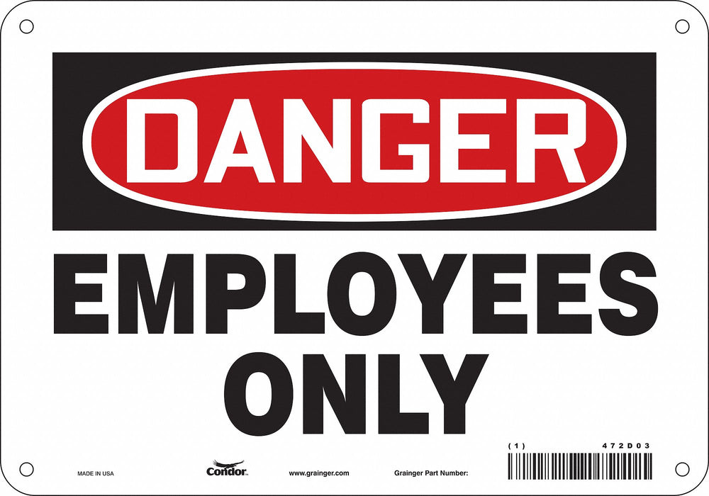 Safety Sign 7 inx10 in Polyethylene