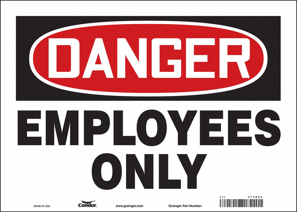 Safety Sign 10 inx14 in Vinyl