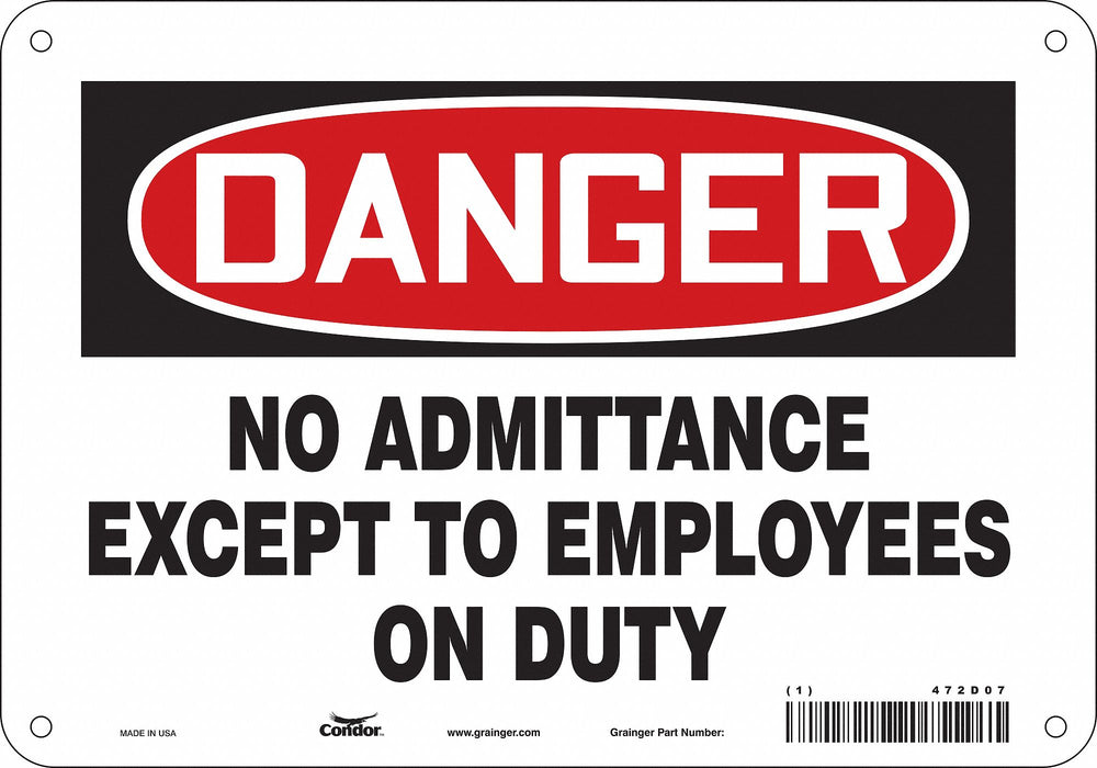 Safety Sign 7 in x 10 in Aluminum