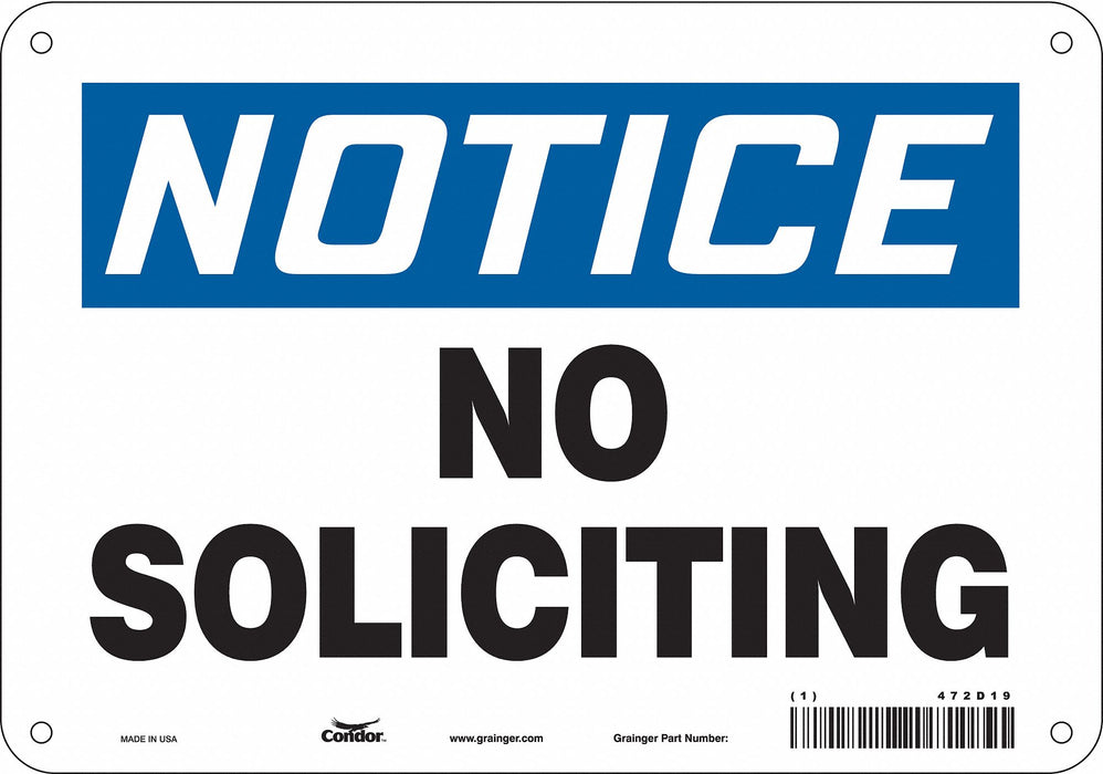 Safety Sign 7 in x 10 in Aluminum