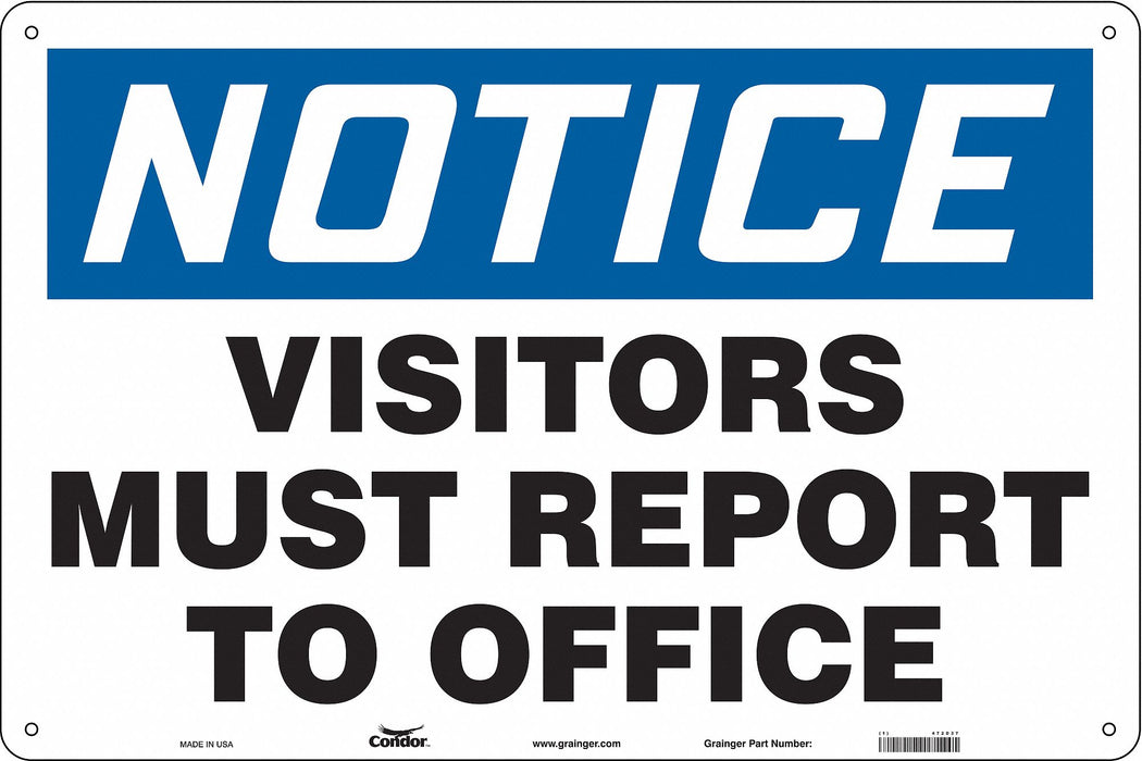 Safety Sign 24 in x 36 in Aluminum