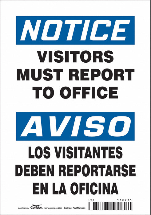 Safety Sign 10 in x 7 in Vinyl