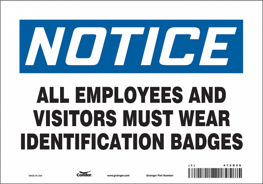 Safety Sign 7 in x 10 in Vinyl