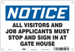 Safety Sign 7 in x 10 in Polyethylene