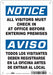 Safety Sign 10 in x 7 in Polyethylene