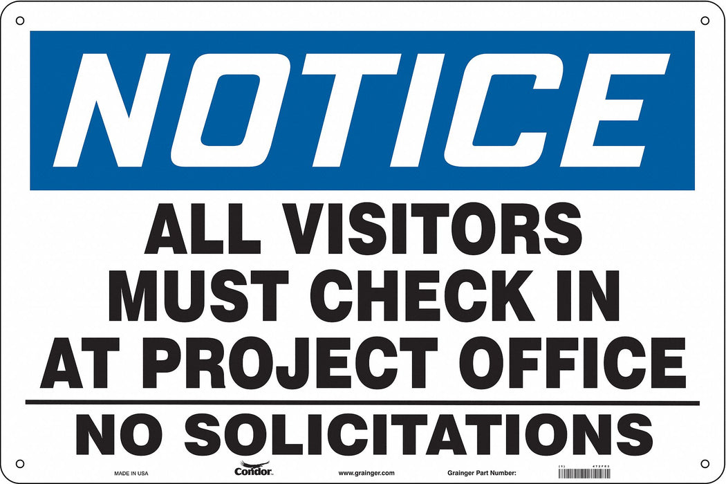 Safety Sign 24 in x 36 in Polyethylene