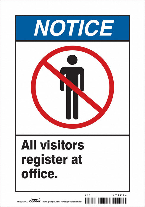 Safety Sign 10 in x 7 in Vinyl