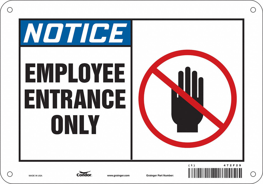 Safety Sign 7 in x 10 in Aluminum