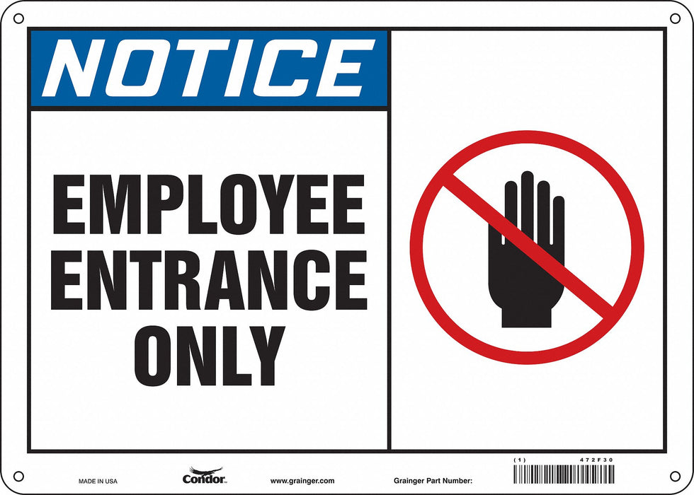 Safety Sign 10 inx14 in Aluminum