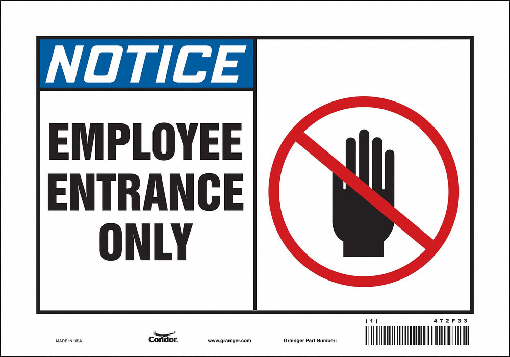 Safety Sign 7 in x 10 in Vinyl