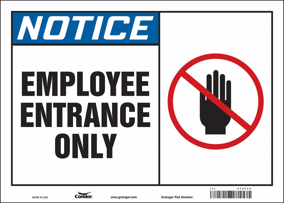 Safety Sign 10 inx14 in Vinyl