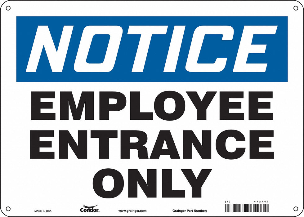 Safety Sign 10 inx14 in Aluminum