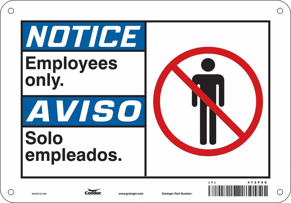 Safety Sign 7 in x 10 in Aluminum