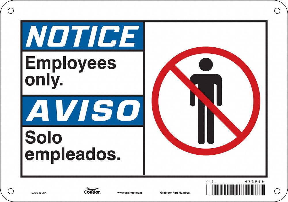 Safety Sign 7 in x 10 in Polyethylene