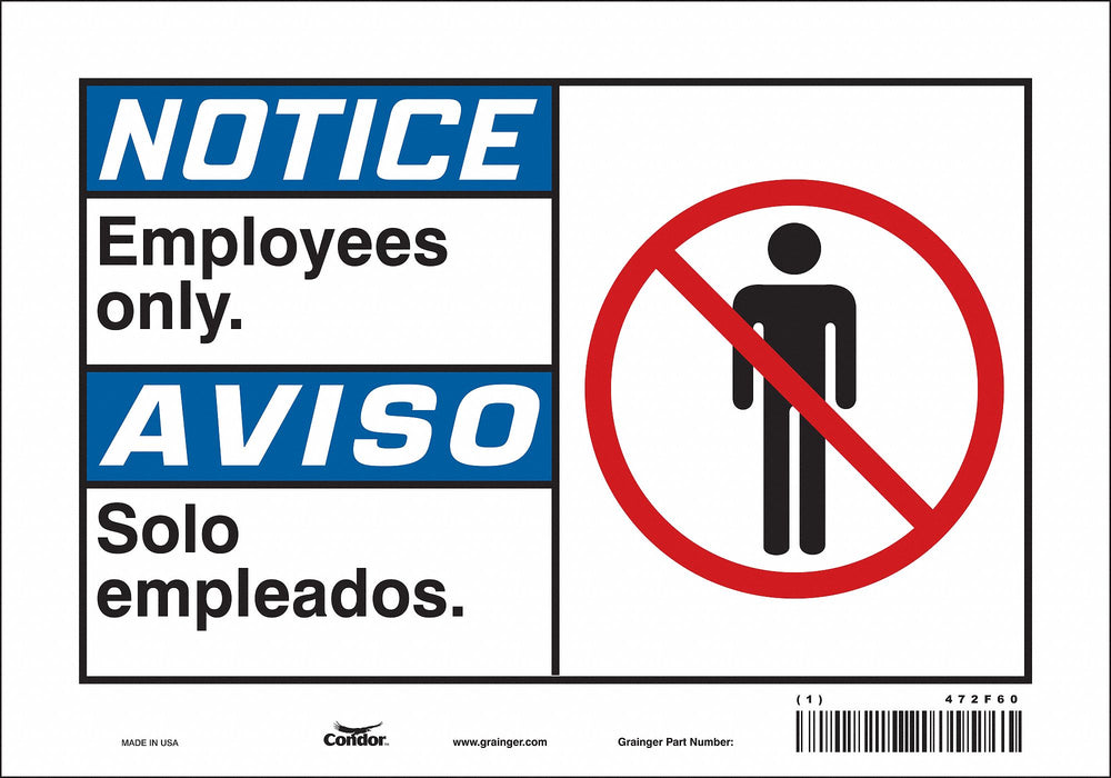 Safety Sign 7 in x 10 in Vinyl