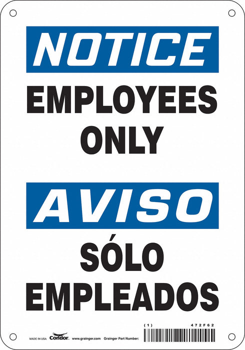 Safety Sign 10 in x 7 in Aluminum