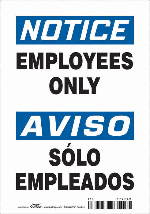 Safety Sign 10 in x 7 in Vinyl