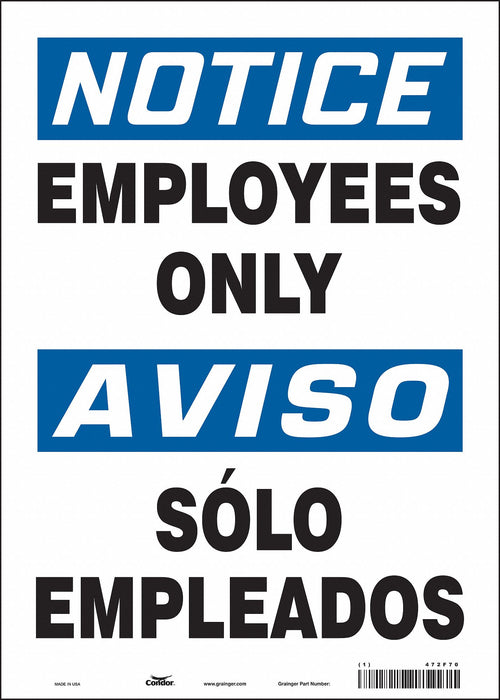 Safety Sign 14 inx10 in Vinyl