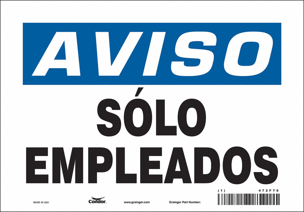 Safety Sign 7 in x 10 in Vinyl