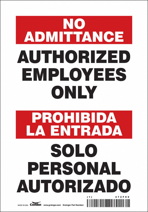 Safety Sign 10 inx7 in Vinyl